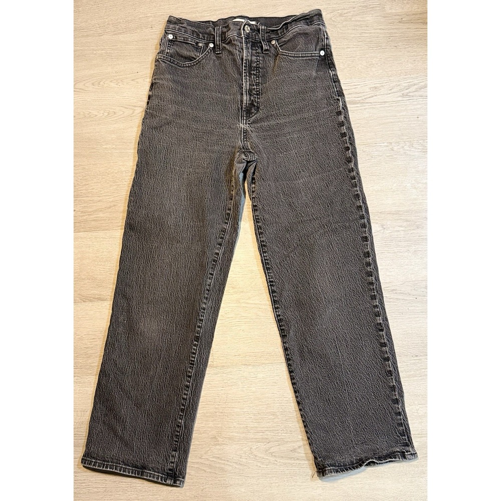 Madewell The Perfect Vintage Wide-Leg Jeans Women's 29 Charcoal Wash High Rise